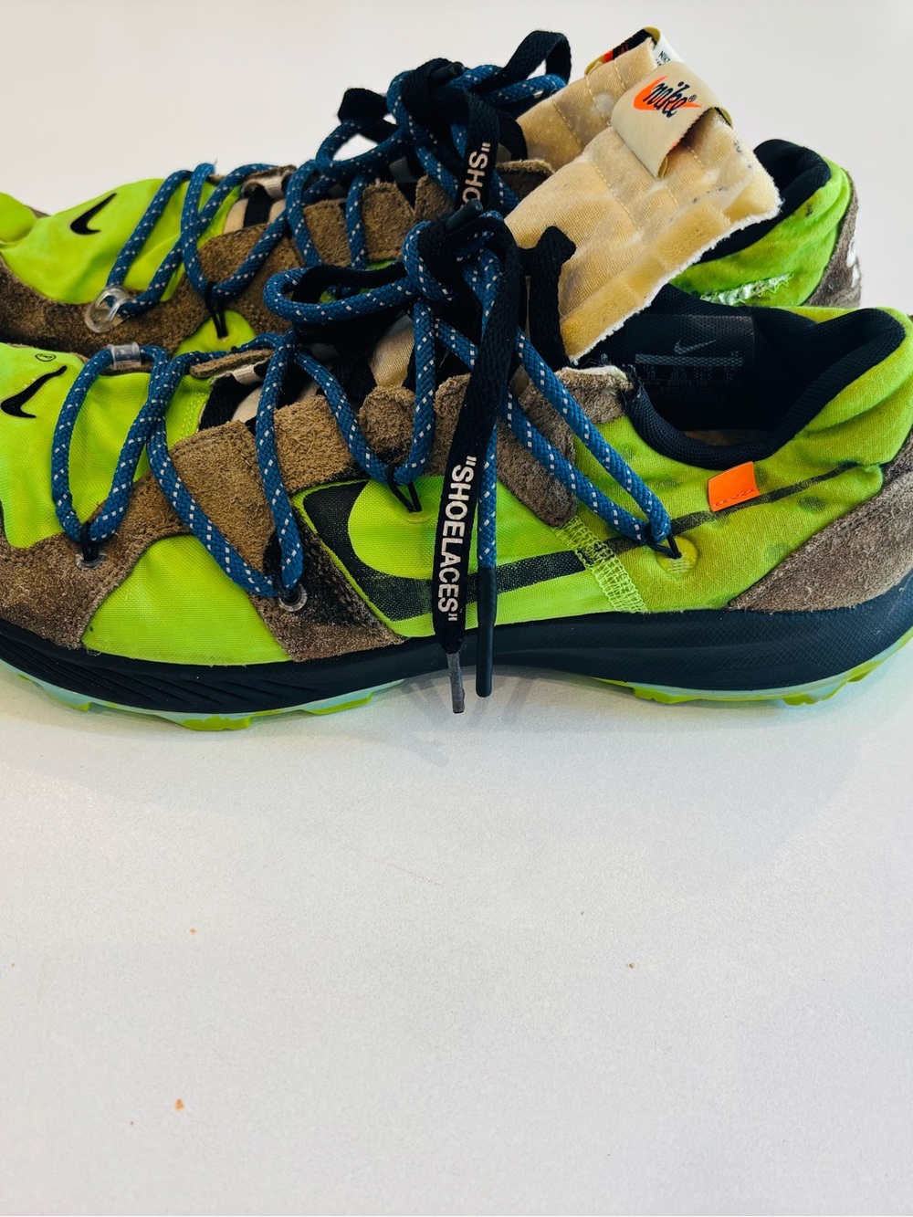Nike Air Zoom Terra Kiger 5 off White Electric Green Running Men’s Shoe size 13 - Picture 6 of 12